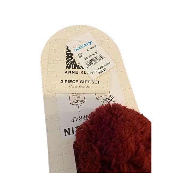 Nwt Anne Klein Knit Scarf Hat Set Winter Snow Snowboarding Ski - Picture 9 of 9